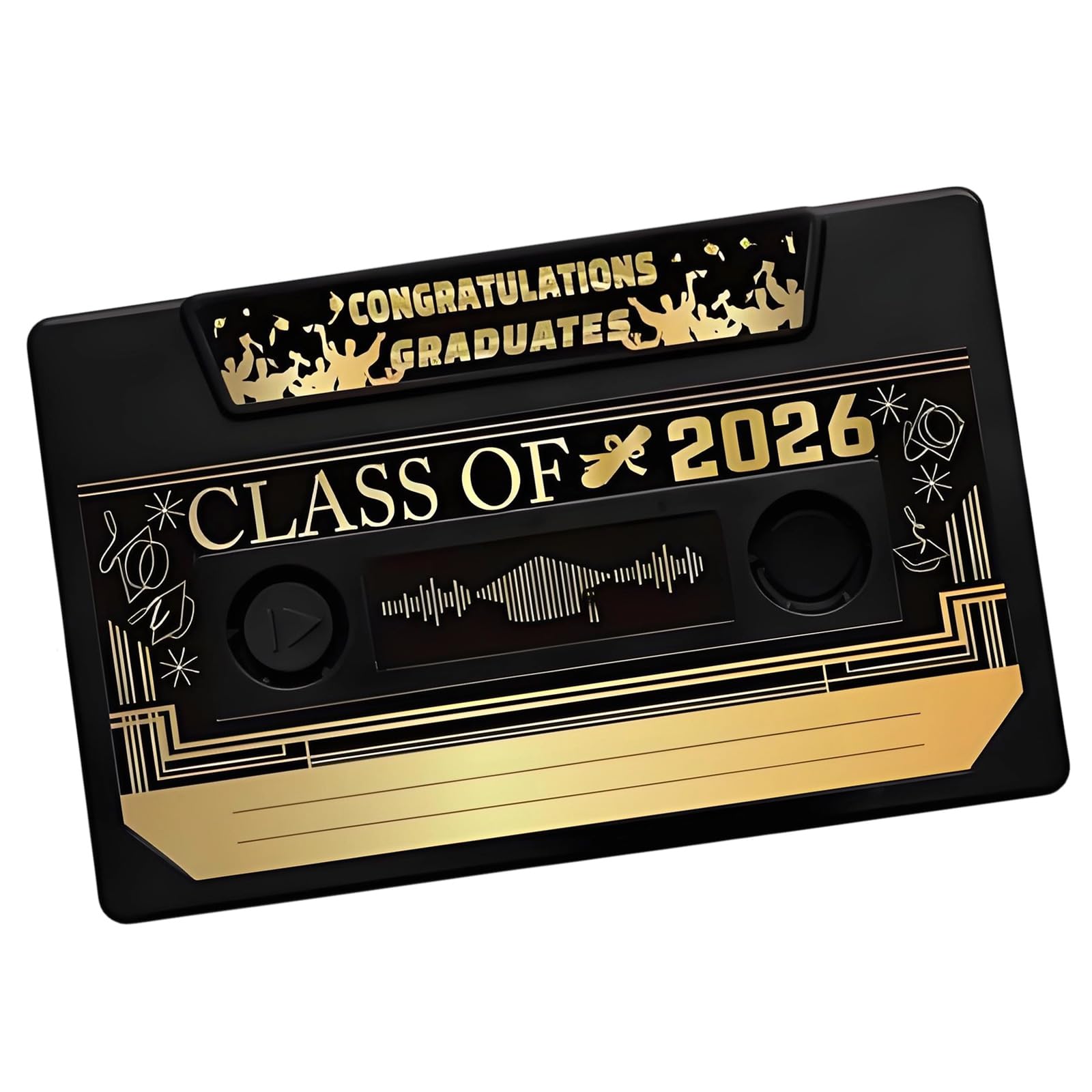 OSNIYAW Retro Tape Shape Voice Greeting Card Unique Graduation Message Card for Class of 2026 Commencement Ceremonies Traditional Gift