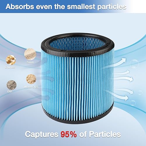 Miniatura 3 de Shop-Vac Filtro de cartucho de alto rendimiento 90350/90304/90344, se adapta a la mayoría de aspiradoras Shop-Vac en húmedo/seco de 5 a 16 galones