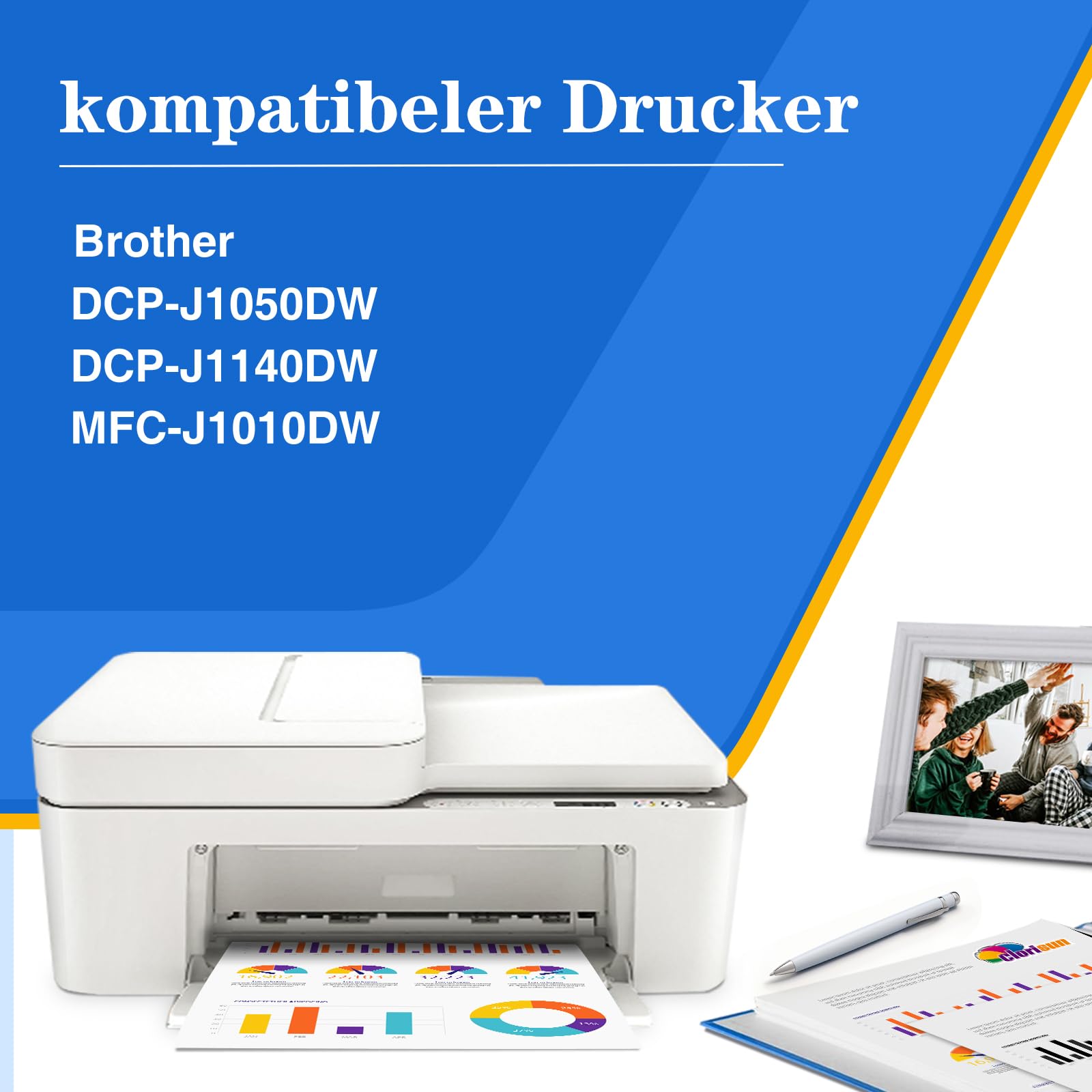 LC421 Tintenpatronen Kompatibel Mit Brother – 2er Pack Schwarz, Für DCP-J1050DW, J1140DW, MFC-J1010DW