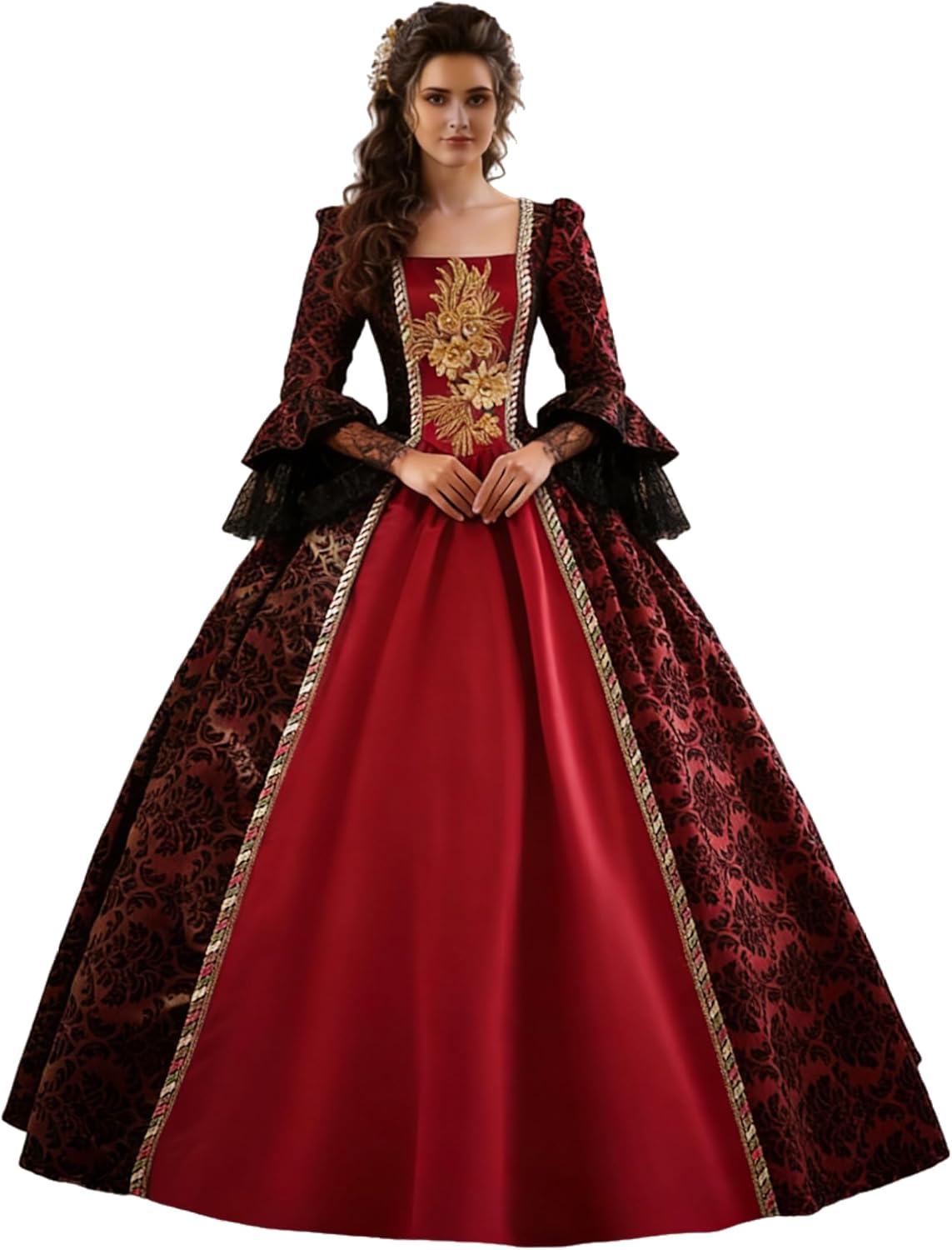 CountryWomen 18th Century Women's Rococo Ball Gown Victorian Masquerade Theme Costumes