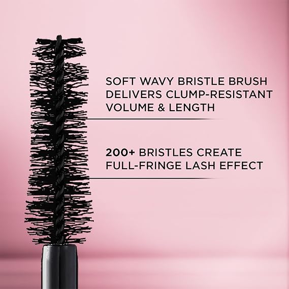 L'Oreal Paris Makeup Voluminous Lash Paradise Mascara, Voluptuous Volume, Intense Length, Feathery Soft Full Lashes, No Flaking, Smudging or Clumping, Latte Brown, 0.28 Fl Oz