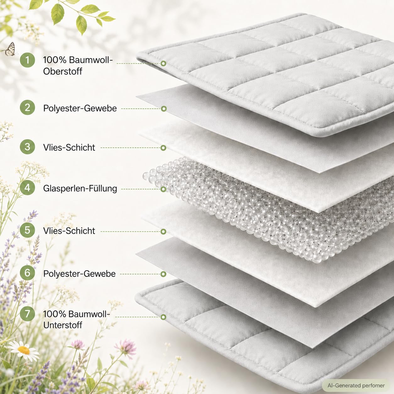 Gewichtsdecke 135x200cm 9kg, Entspannungsdecke 100% Baumwolle Schwere Decke, Weighted Blanket Anti Stress Therapiedecke, Gewichtsdecke Erwachsene zum Besser schlafen, Oeko-Tex Zertifiziert,Hellgrau