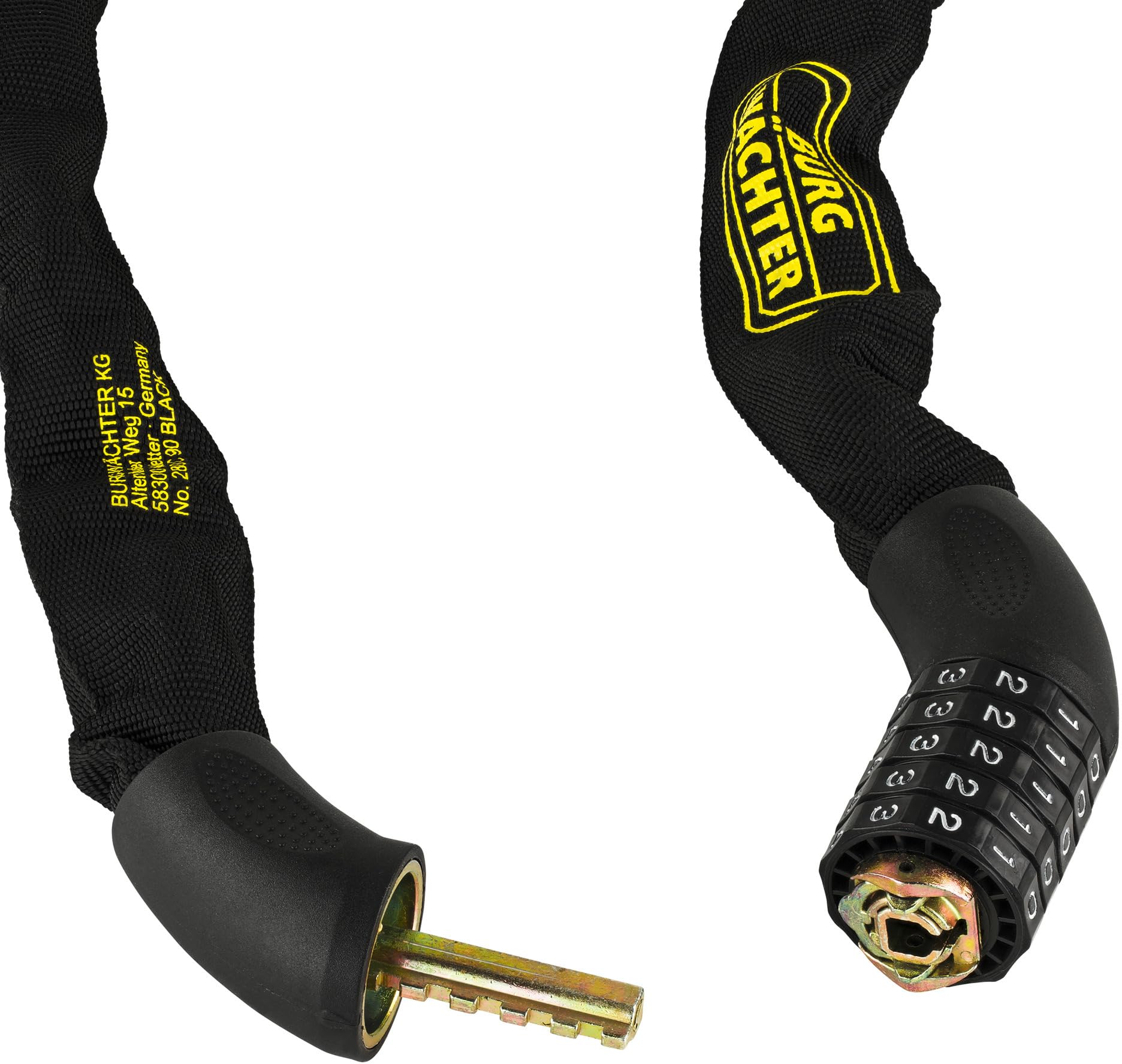 Burg-Wächter Cadena bicicleta 280c90 con codigo numero negro
