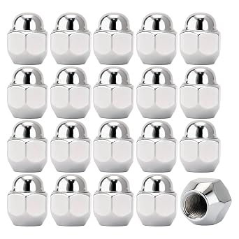 20pcs M12x1.5 Closed End Wheel Lug Nuts Hex 21mm