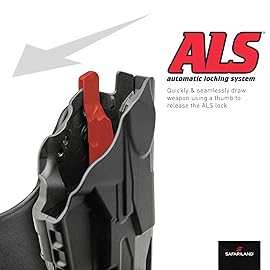 Safariland 6360 Level 3 Retention ALS Duty Holster, Mid-Ride, Black, STX Fine Tac, GLOCK 17/22 X300U, Right Hand (6360-832-131)