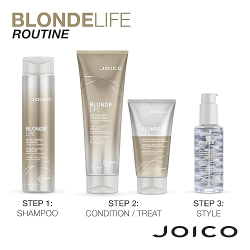 Miniatura 7 de Joico Champú y acondicionador iluminador Blonde Life  Para cabello rubio  Añade suavidad y suavidad  Sin sulfatos  Con aceite de monoi y tamanu
