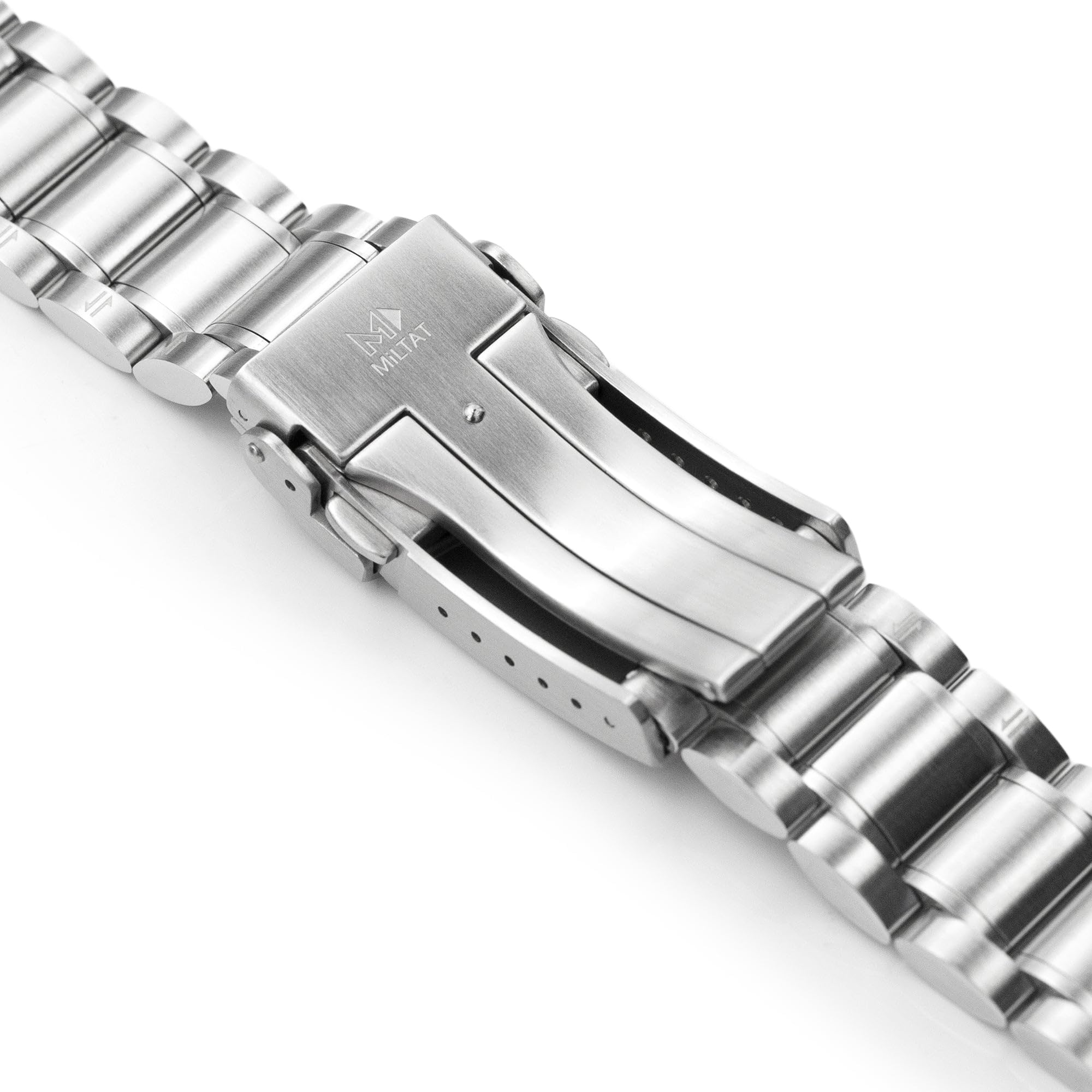 MiLTAT Bracelet de montre en métal à dégagement rapide 20 mm Extrémité droite (version sans outils), Man's size, Agate