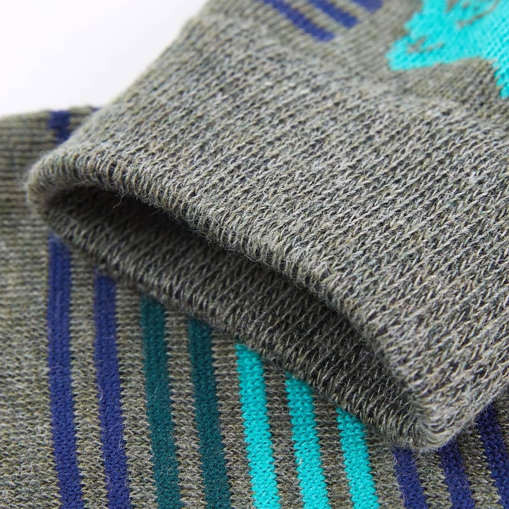 Calzini per bambini 5 paia EU 30-34 in cotone con motivo leone, antiscivolo e caldi, per ragazze e ragazzi, ideali per asilo, sport, inverno ed estate, durevoli e senza cuciture