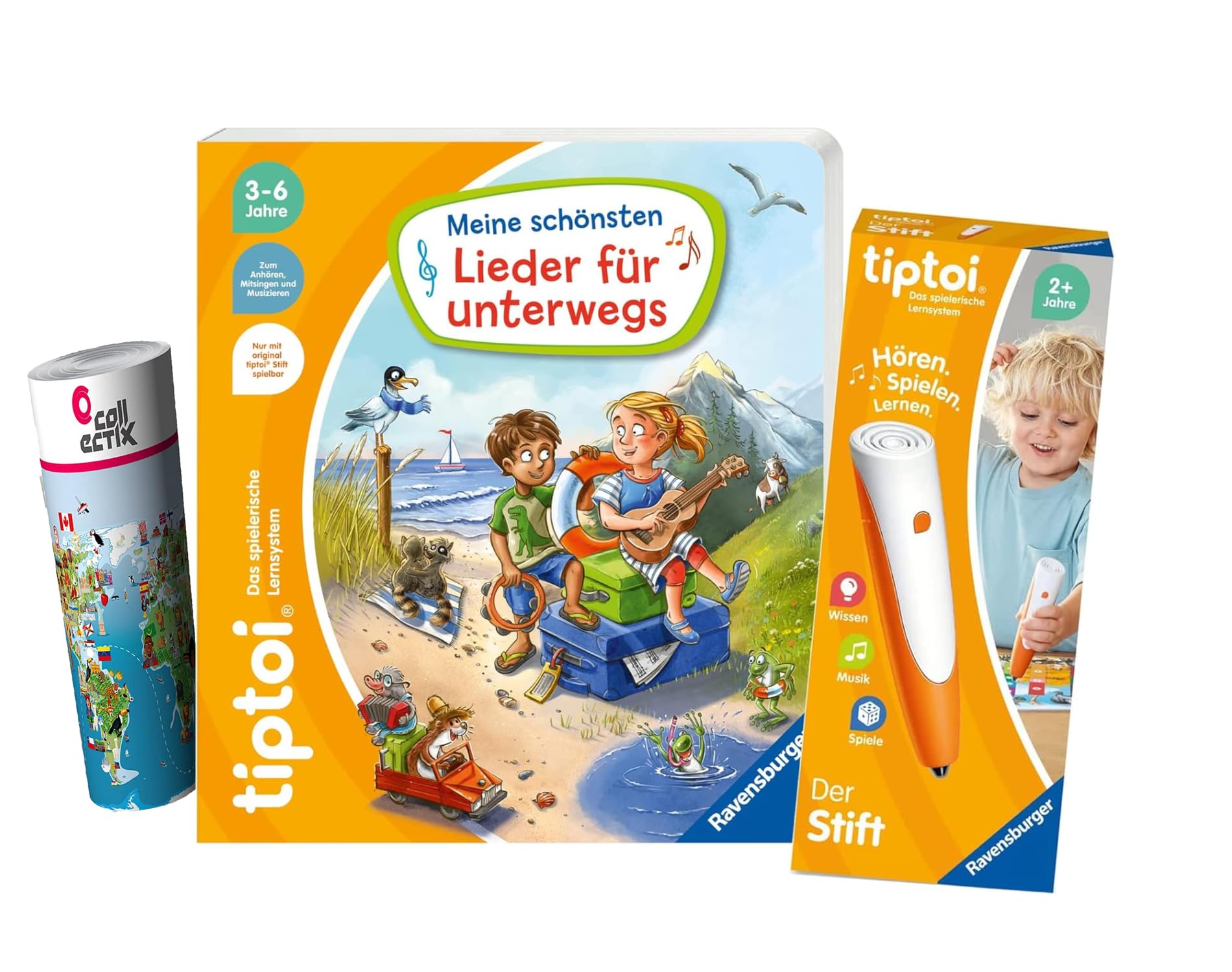 tiptoi Ravensburger 00801 - Libro de aprendizaje con bolígrafo Ravensburger 00801 con función de grabación