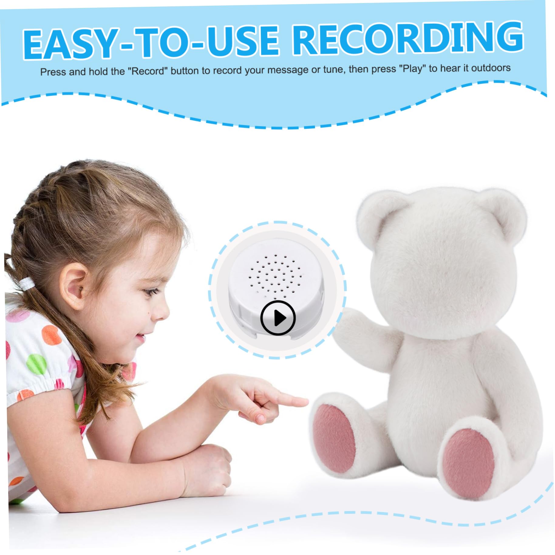 Enregistreur vocal 30 secondes pour animal en peluche Mini avec lecture