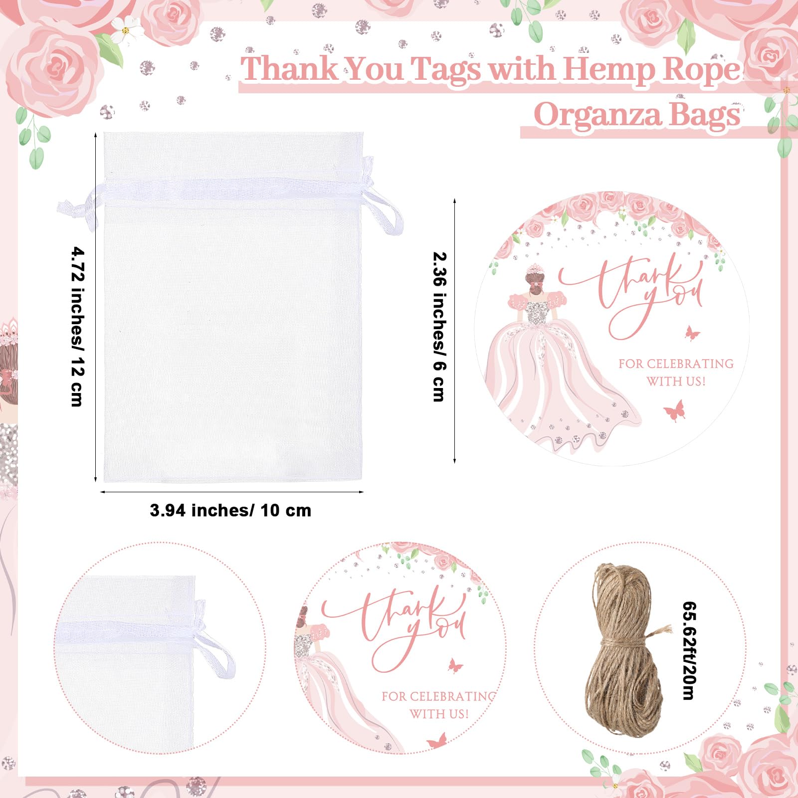 SiliFine 30 Set Quinceanera Party Favors for Guests Sweet 15th Acrylic Shot Glasses Bottle Opener Keychain Organza Bags Thank You Cards Rope Quinceanera Gift for 15th Birthday Party Favor (Pink)