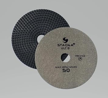 PPW152X Granite Polishing Pads 7" Diamond Pad 50 Grit For Granite Quartz Stones Polish