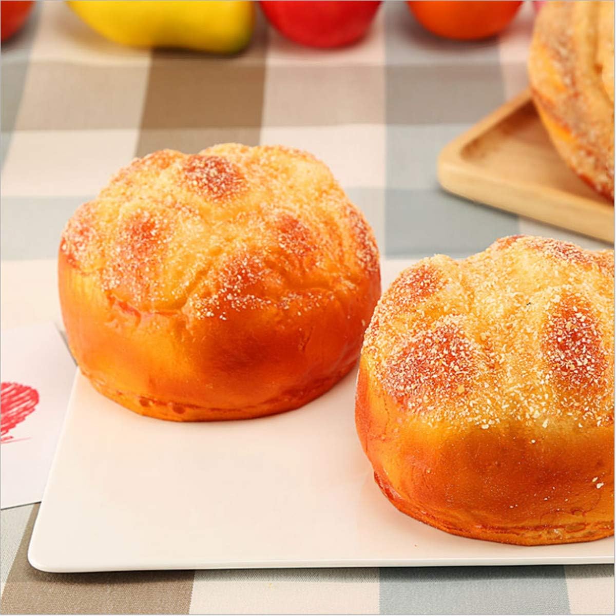 Zzooi Artificial Simulated Pineapple Bread Faux Pineapple Bun Fake Pineapple Bread 1PCS