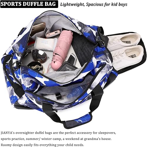 Miniatura 2 de JIANYA Bolsas de deporte para gimnasio, bolsa de viaje para la noche, bolsa de gimnasia de baile con compartimento para zapatos y bolsillo para ropa