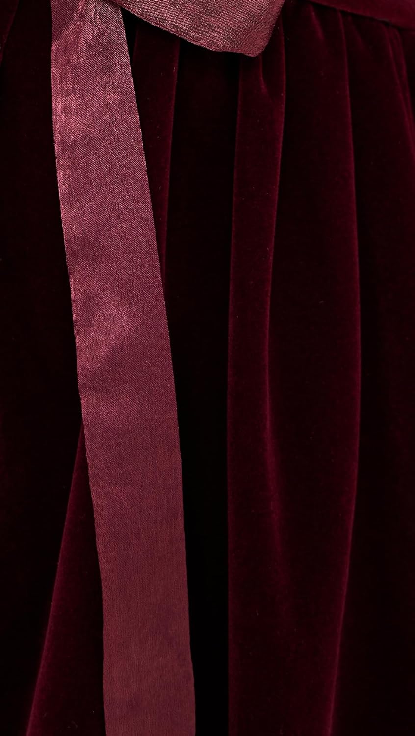 endless rose Women's Velvet Satin Bow Mini Dress - Image 6