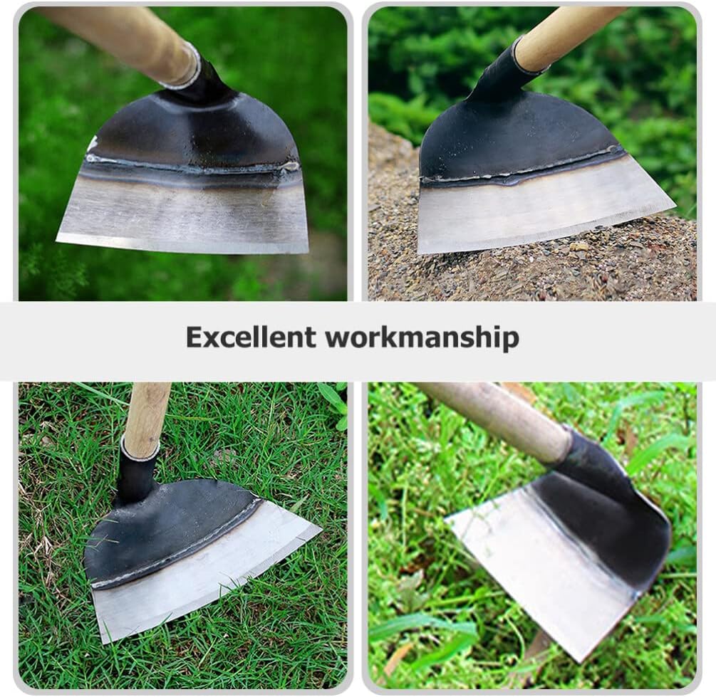 Happyyami Hoe Head Replacement Hand Hoe Garden Hoe Head Digging Weeding Hoe Head Round Eye Hoe Replacement for Gardening Tool (Solid Hoe)