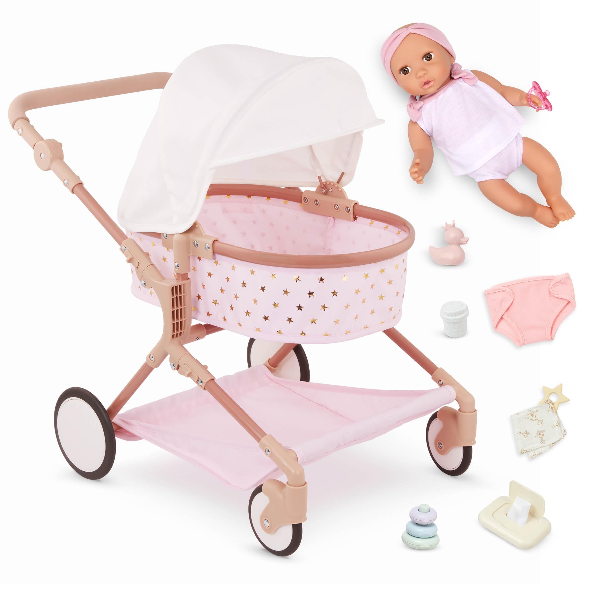 Amazon.com: LullaBaby – 14-Inch Doll & Twin Stroller