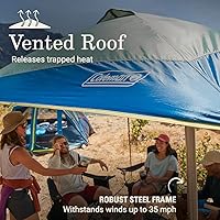 Vista 5 de Coleman Oasis Instant Pop-Up Canopy Tent with Side Wall Attachment, Portable Shelter with Easy Setup & Takedown, Wheeled Carry Bag Included