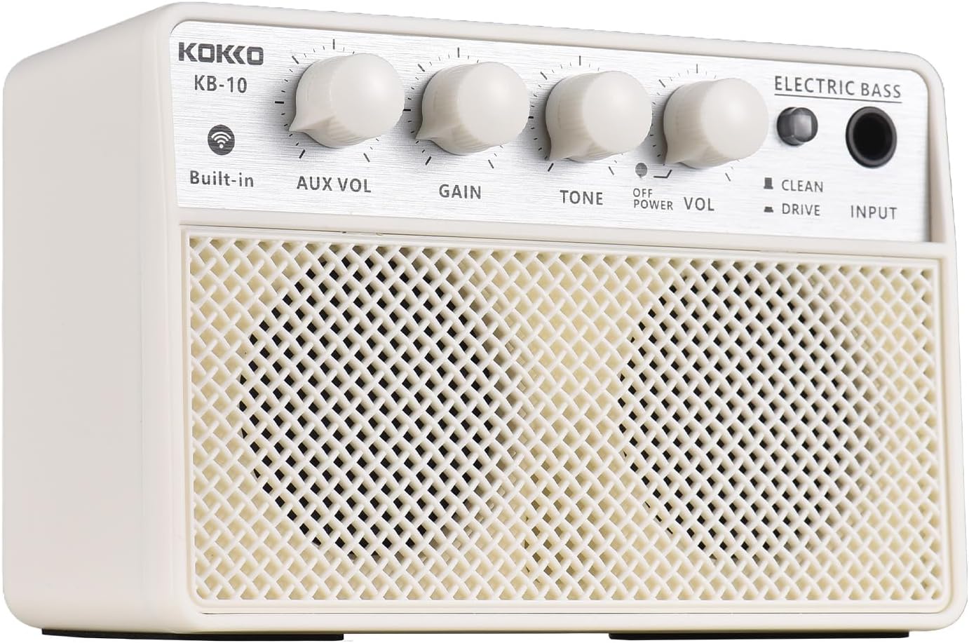 Amplificador Portátil para Bajo Eléctrico 10W HUIOP Blanco