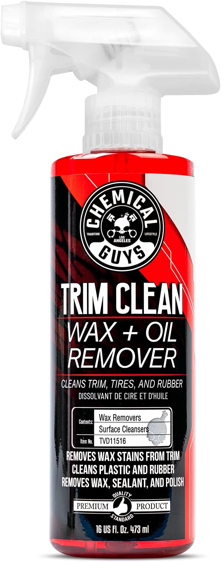TVD11516 Trim Clean Wax and Oil Remover (Works on Trim, Tires, and Rubber) Safe for Cars, Trucks, SUVs, Motorcycles, RVs & More, 16 fl oz