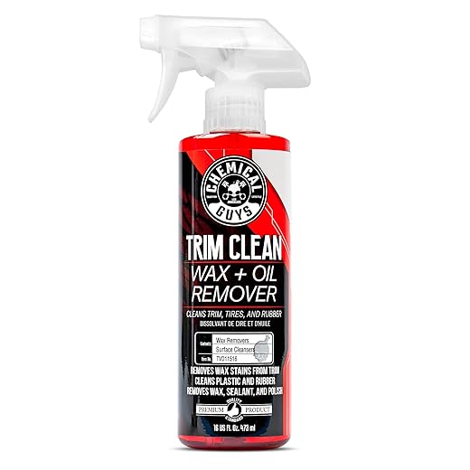 Chemical Guys Trim Clean Quita Cera y Aceite (Funciona en Tapicerías, Neumáticos y Goma) Seguro para Coches, Camiones, Todoterrenos, Motocicletas, Autocaravanas y Más, 473 ml