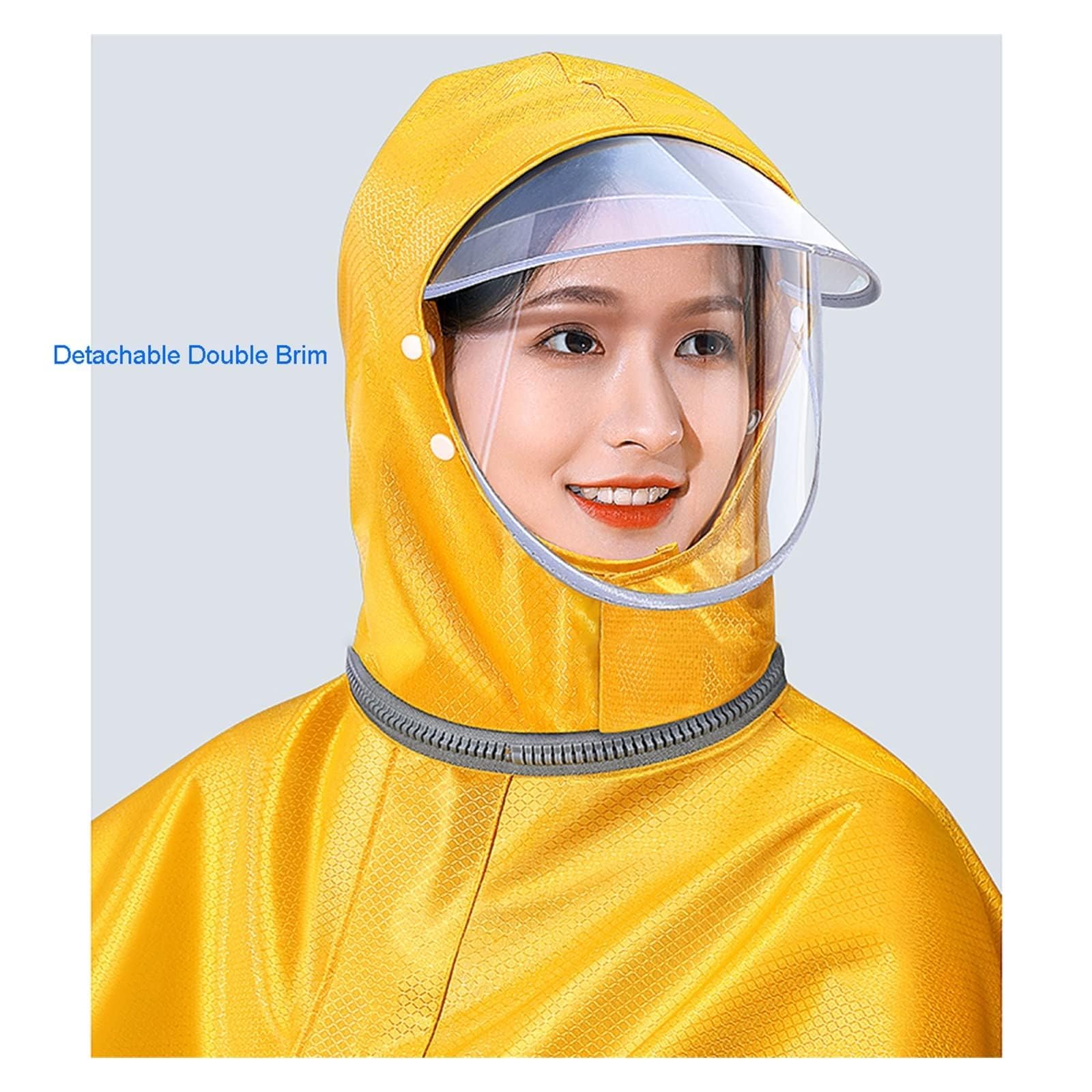 Imperméable de cyclisme, pluie à capuche for vélo, électrique, scooter(Red,M)