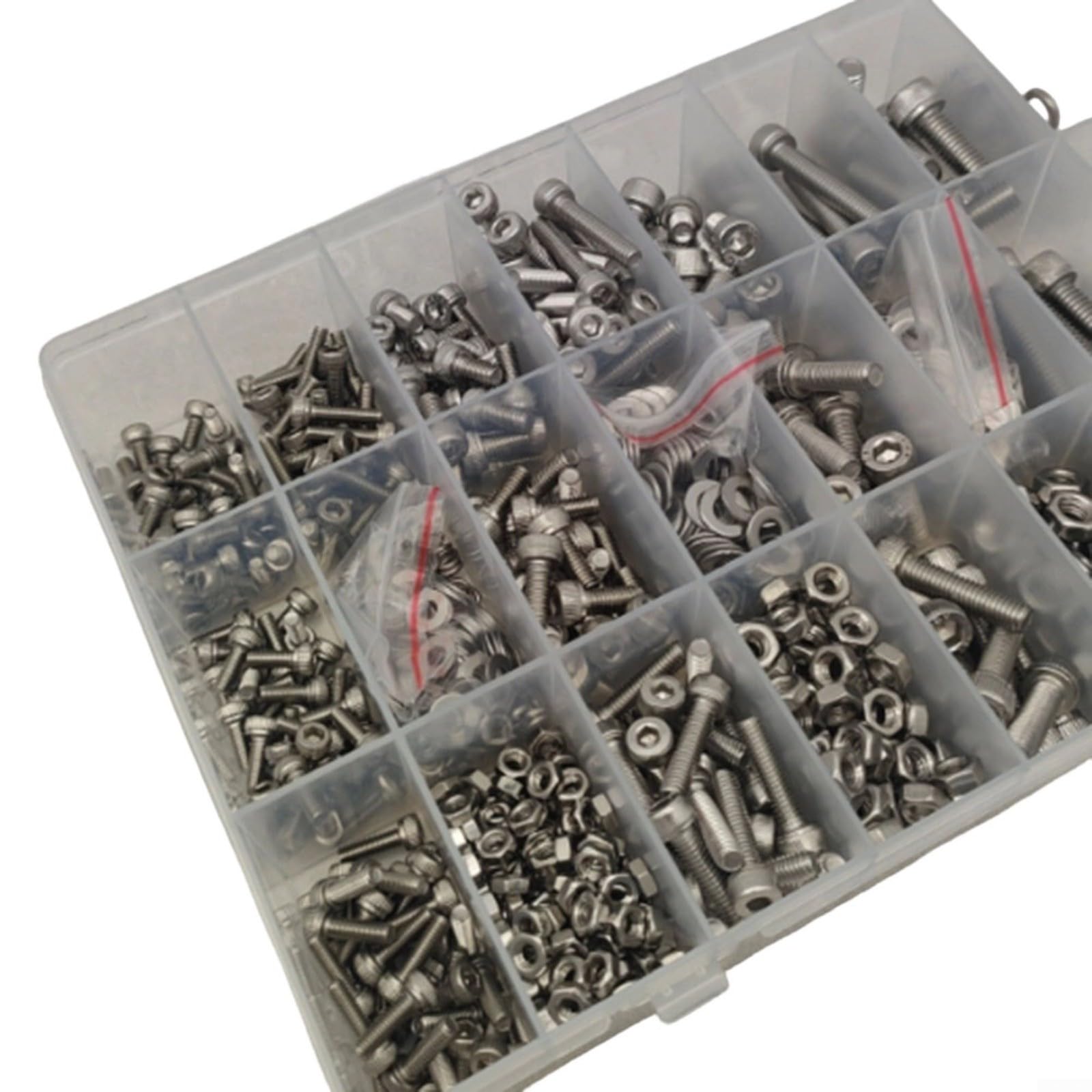 Lot de 1220 vis à six pans creux en acier inoxydable 304 avec écrous et rondelles