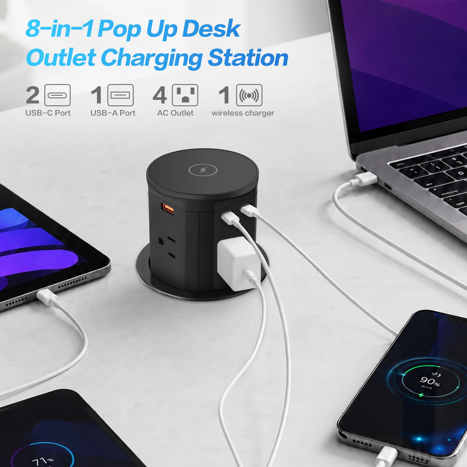 Presa Scomparsa Automatica Multipresa Da Incasso Desktop Plug