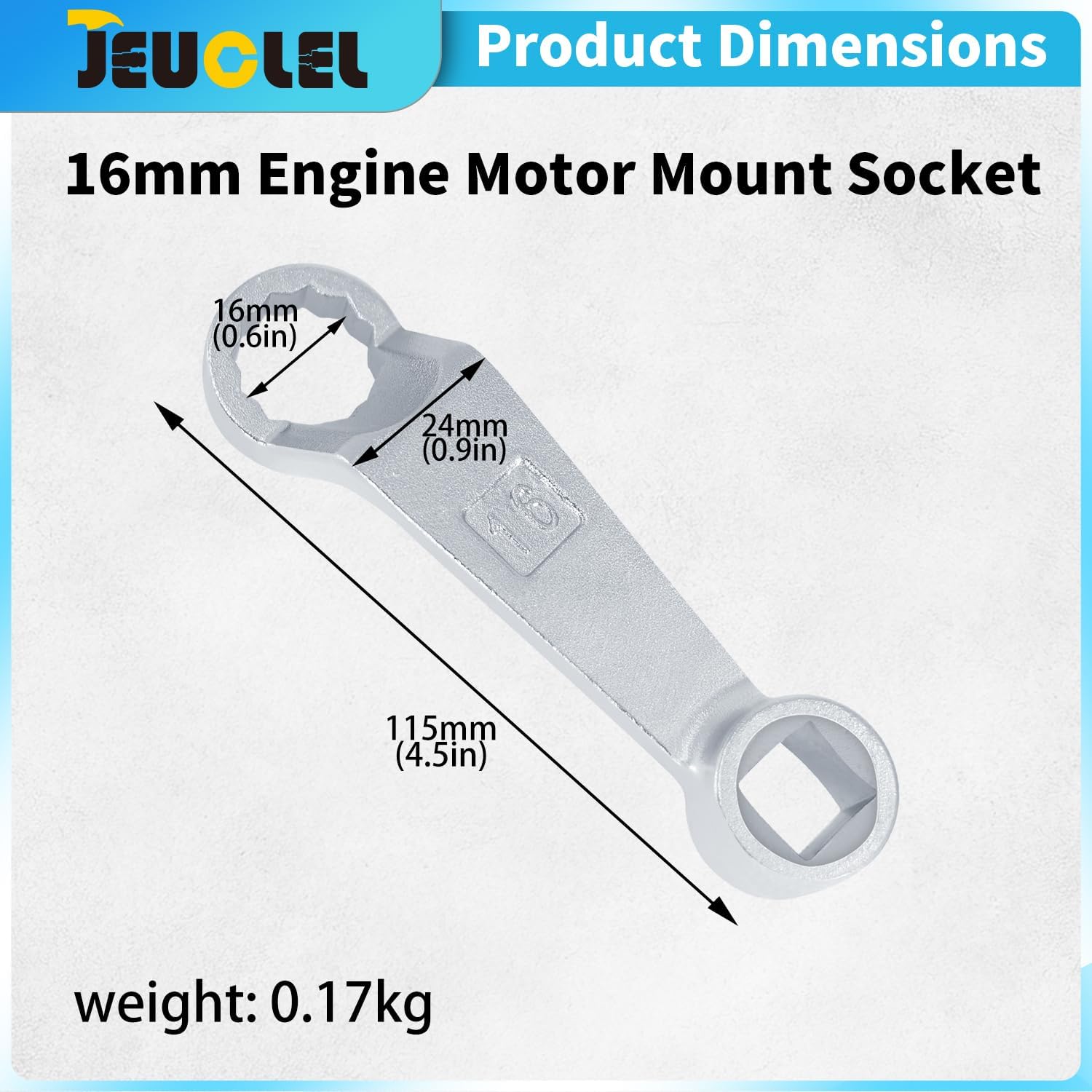 16mm Engine Motor Mount Socket Rear Camber Adjusting Wrench Suitable for Most Car Models, Engine Fixing Screws Oil Filter Removal Wrench, Wheel Alignment
