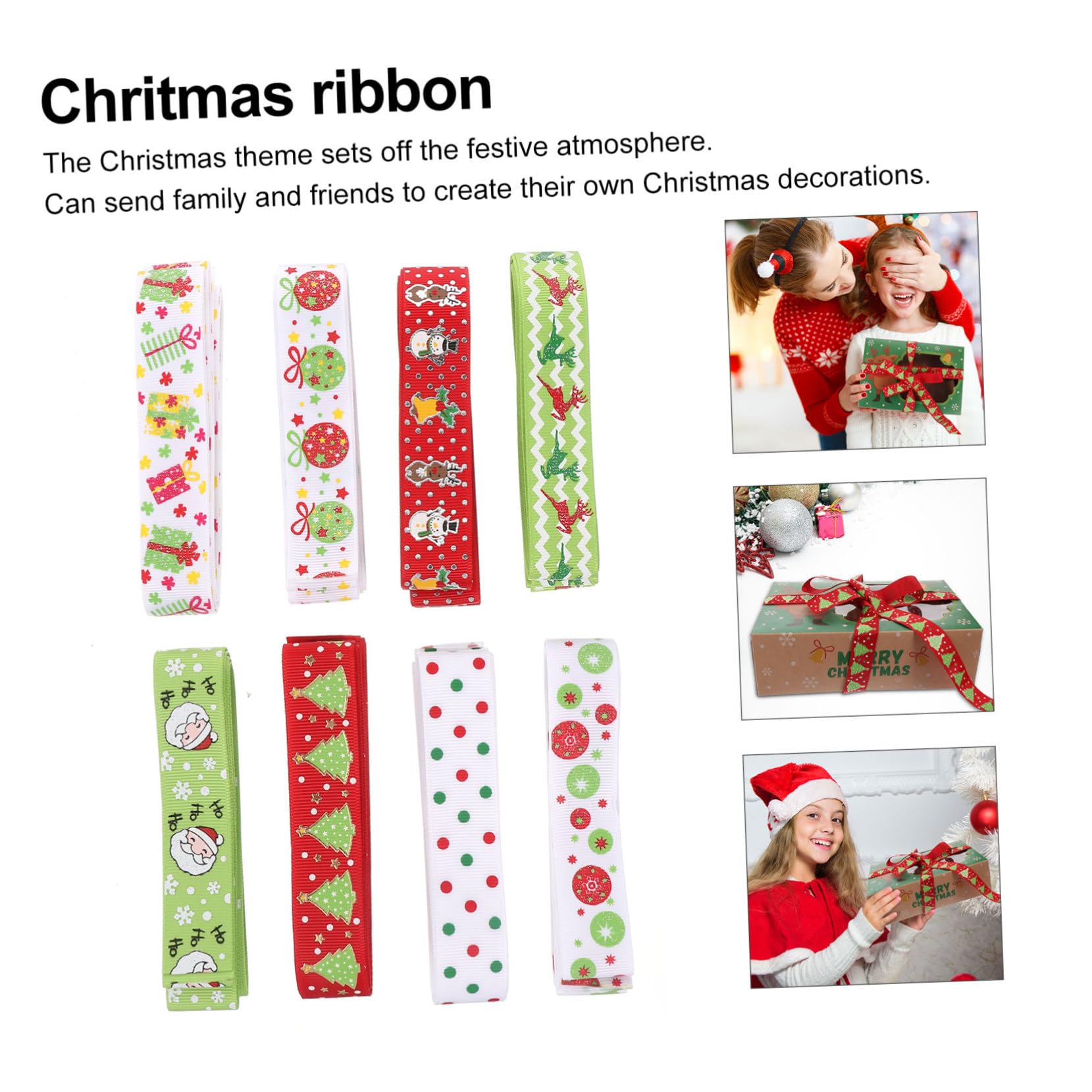 EXCEART 36piezas Cintas De Embalaje Navideñas Lazos Decorativos Para Bodas y Fiestas Para Decoración De Navidad y Eventos Festivos