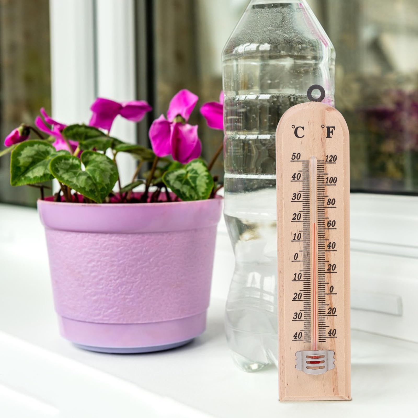 Termometro Ambiente in Legno, 3 Pezzi, Misura Temperatura Appeso