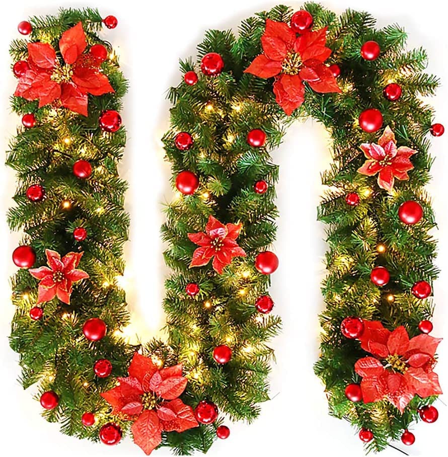 Amazon | クリスマス飾りガーランドクリスマスオーナメントモール