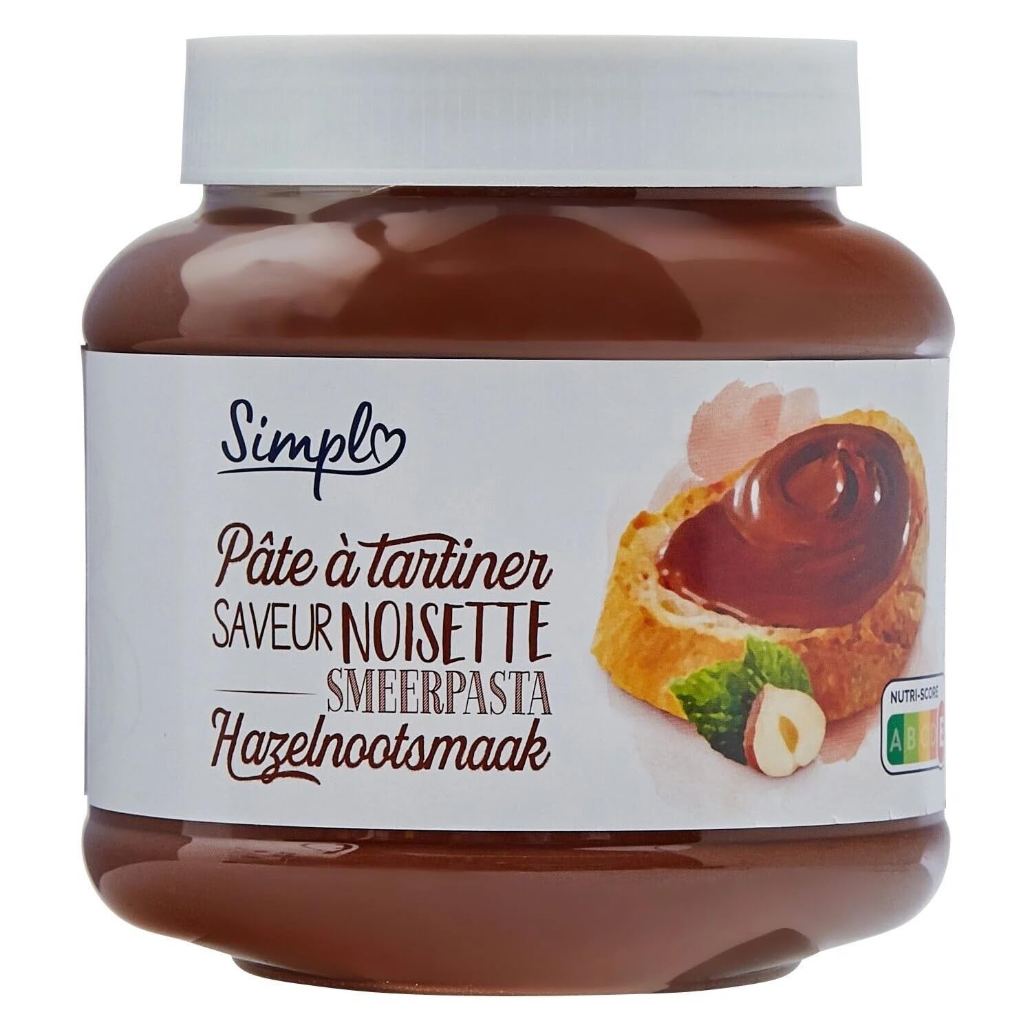 SIMPL - Pâte à Tartiner Noisettes et Cacao - 750g - Le Lot De 5