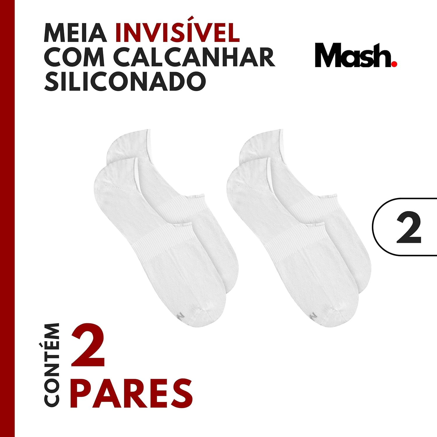 Kit 2 Pares Meia Super Invisível Soquete Masculina Mash Com Silicone Interno em promoção! Veja a oferta e mais achadinhos de Moda íntima 8 Hoje é o melhor dia para comprar Kit 2 Pares Meia Super Invisível Soquete Masculina Mash Com Silicone Interno com aquele preço maroto! Promoção! Aproveite a oferta! 8