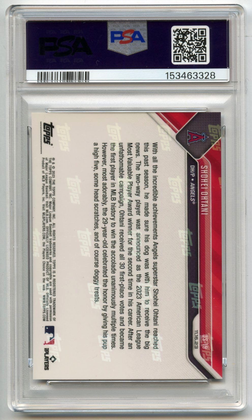 Amazon.co.jp: ［PSA鑑定カード］ PSA10 GEM MINT 大谷翔平 2023