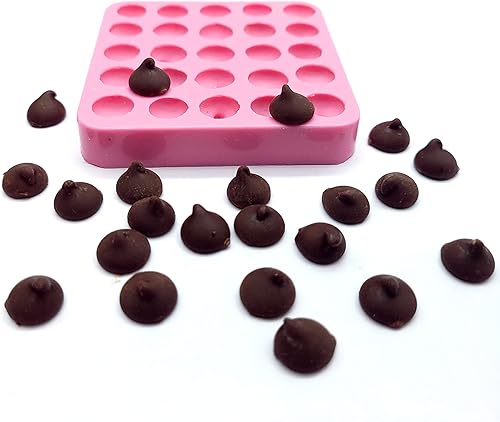 Chocolate drops chips cookies mold wax melts Multi-Project Silicone mold NC051 Chocolate drops chips 25 cavities mold