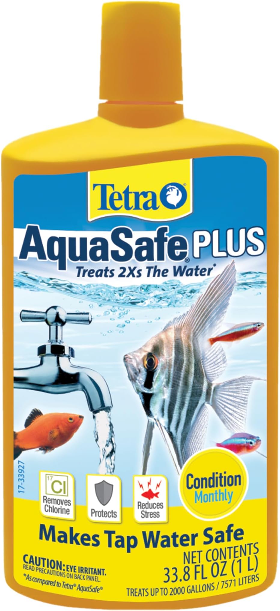 Tetra 16163 AquaSafe Plus Water Conditioner, 33.8-Ounce (Packaging may vary)