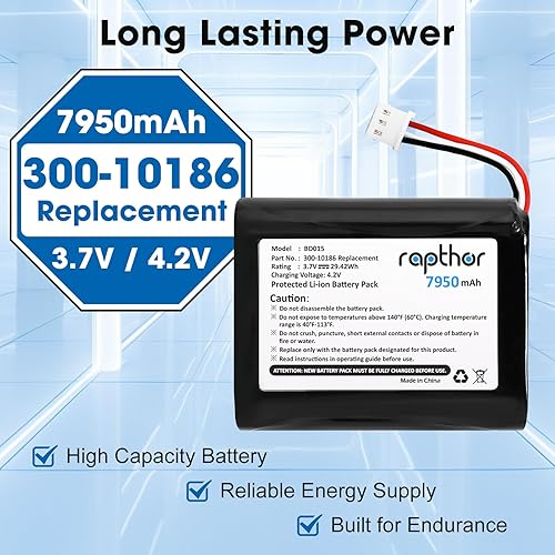 Miniatura 2 de rapthor Batería de repuesto 7950mAh 300-10186 para panel de seguridad inteligente ADT Command 3.6V / 3.7V / 4.2V 29.42Wh