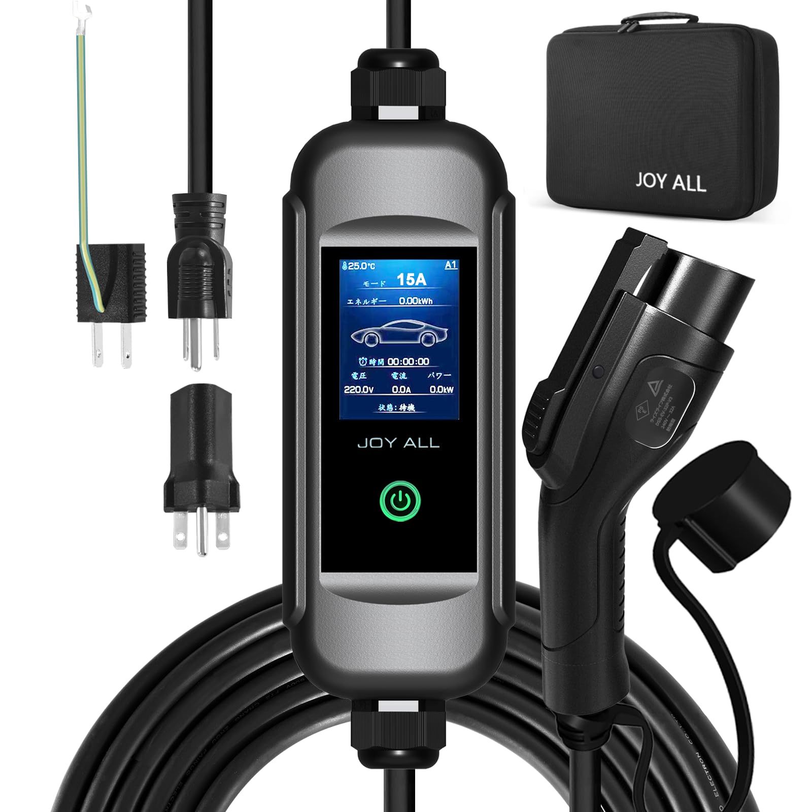 110V-240V SAE J1772電気自動車 EV充電ケーブル Amazon | joy all 電気自動車充電器 110V-240V SAE J1772 EV 充電