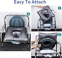 Vista 6 de MINIVON Cojín de asiento para mesita de noche, ajuste universal, cojín de asiento cómodo para ancianos, funda de asiento suave para asiento