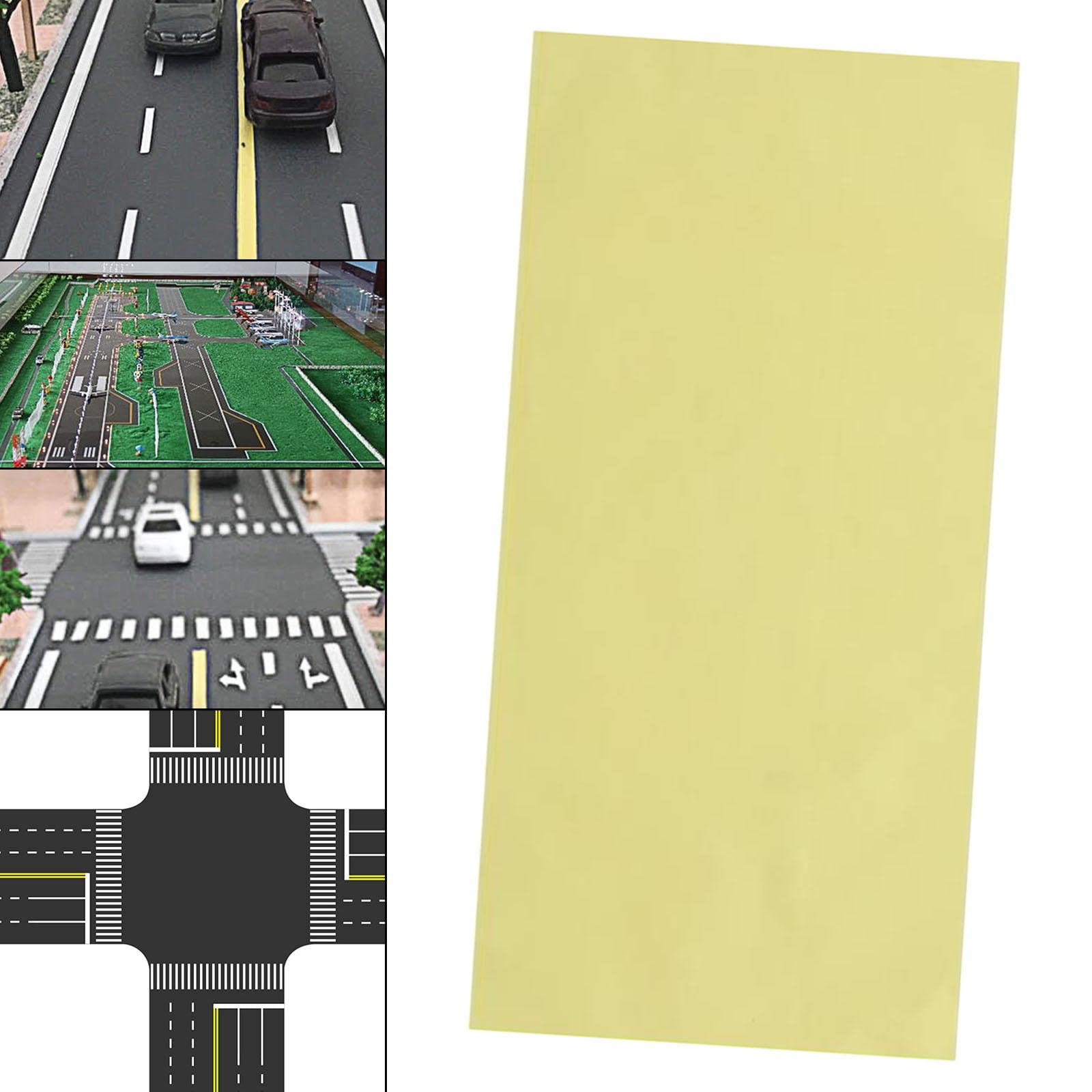 ATORSE® 3X Road Sticker Car Track Tape Toy Miniature Scene Sand Table Model DIY Yellow-image-31