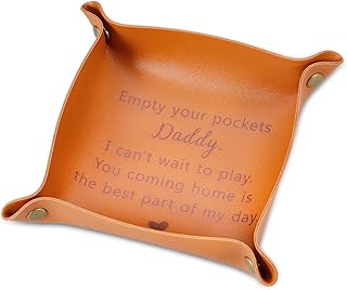 Gifts for Dad Daddy New Dad Fathers Day Gift from Daughter Son Baby Kids Wife, Birthday Gifts for Dad Stepdad First Time Dad Christmas Valentine Day Gifts for Dad Who Wants Nothing Valet Tray for Dad