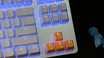 Tai-Hao Rubber Keycap Set (18) - Neon Orange