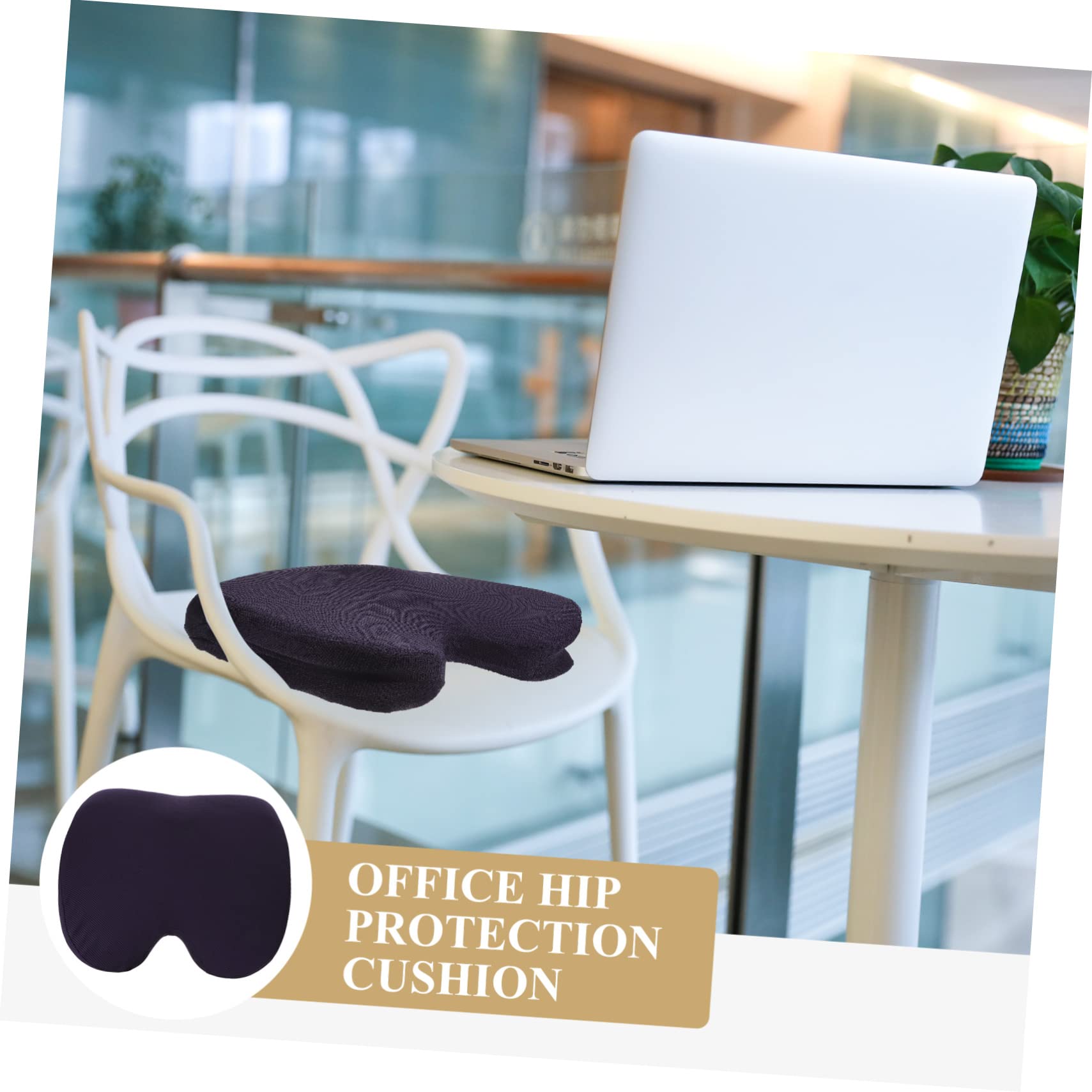DOITOOL Cojín de para Dolor de Coxis Almohada de Espuma Viscoelástica para Embarazo y Sillas de Oficina Diseño Ergonómico y Superior Azul