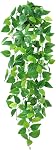 Dremisland 2Pcs Artificial Hanging Plants Artificial Potted Plant Fake Ivy Vine Plant for Wall House Room Patio Office Farmhouse Indoor Outdoor Decor (with Black Pot) (2 PCS)