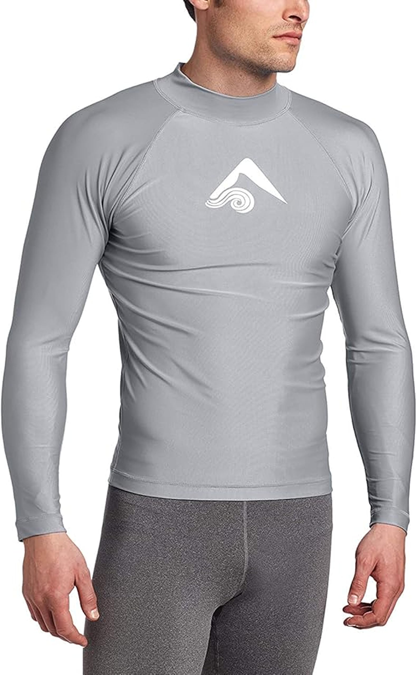 Kanu Surf Platinum Rashguard UPF 50+ Sun Protection Long Sleeve Swim Shirts for Men-Premium Rash Guard for Men