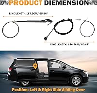 Vista 5 de Kit de cables de puerta corredera eléctrica 72546-TK8-A01 para Honda Odyssey 2011-2020 Cable de puerta deslizante lateral izquierdo y derecho que