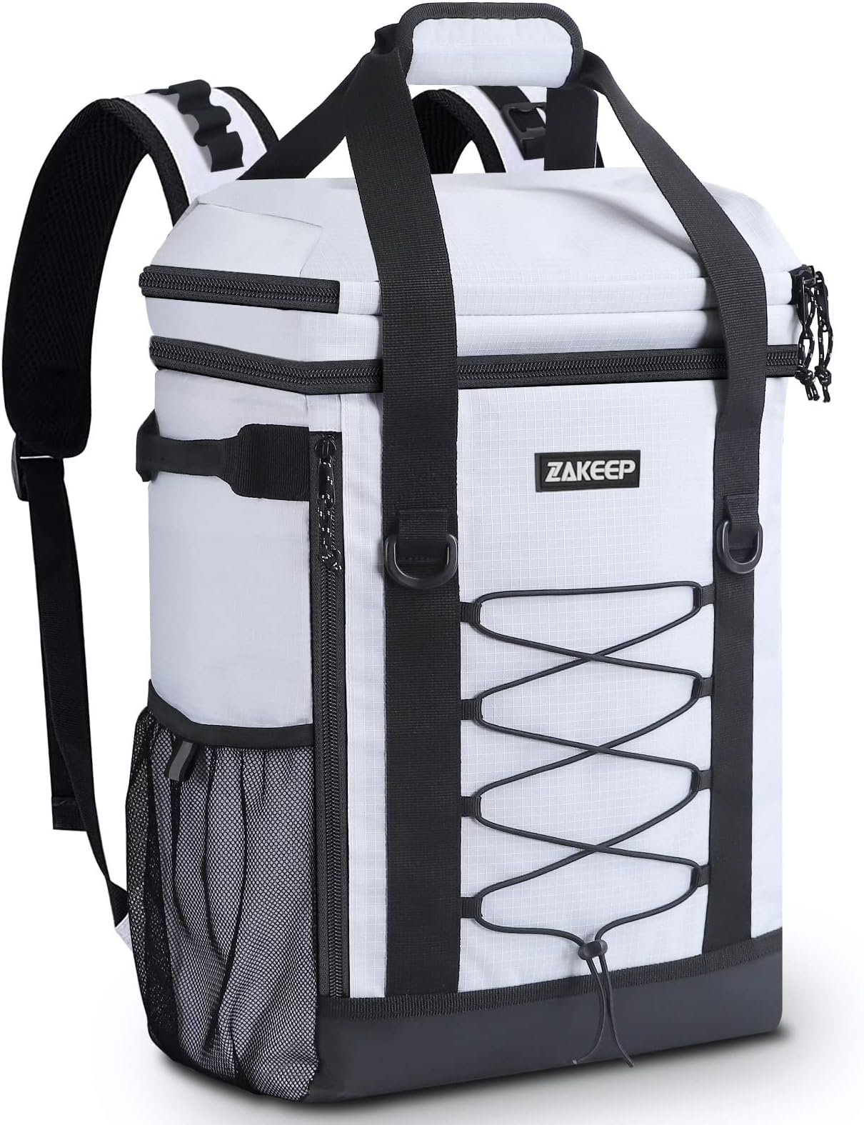 Cooler Backpack, 36 Cans Multifunctional Leakproof Cooler Backpack with Padded Top Handle, Mesh Pocket for Camping BBQ