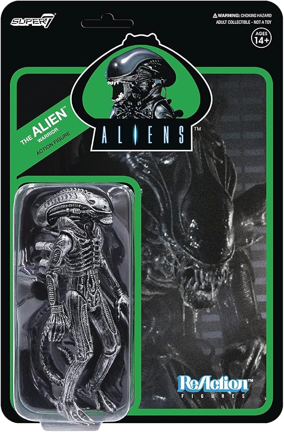 Super7 Aliens: Alien Warrior Reaction Figure, Multicolor