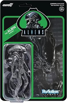 Super7 Aliens: Alien Warrior Reaction Figure, Multicolor